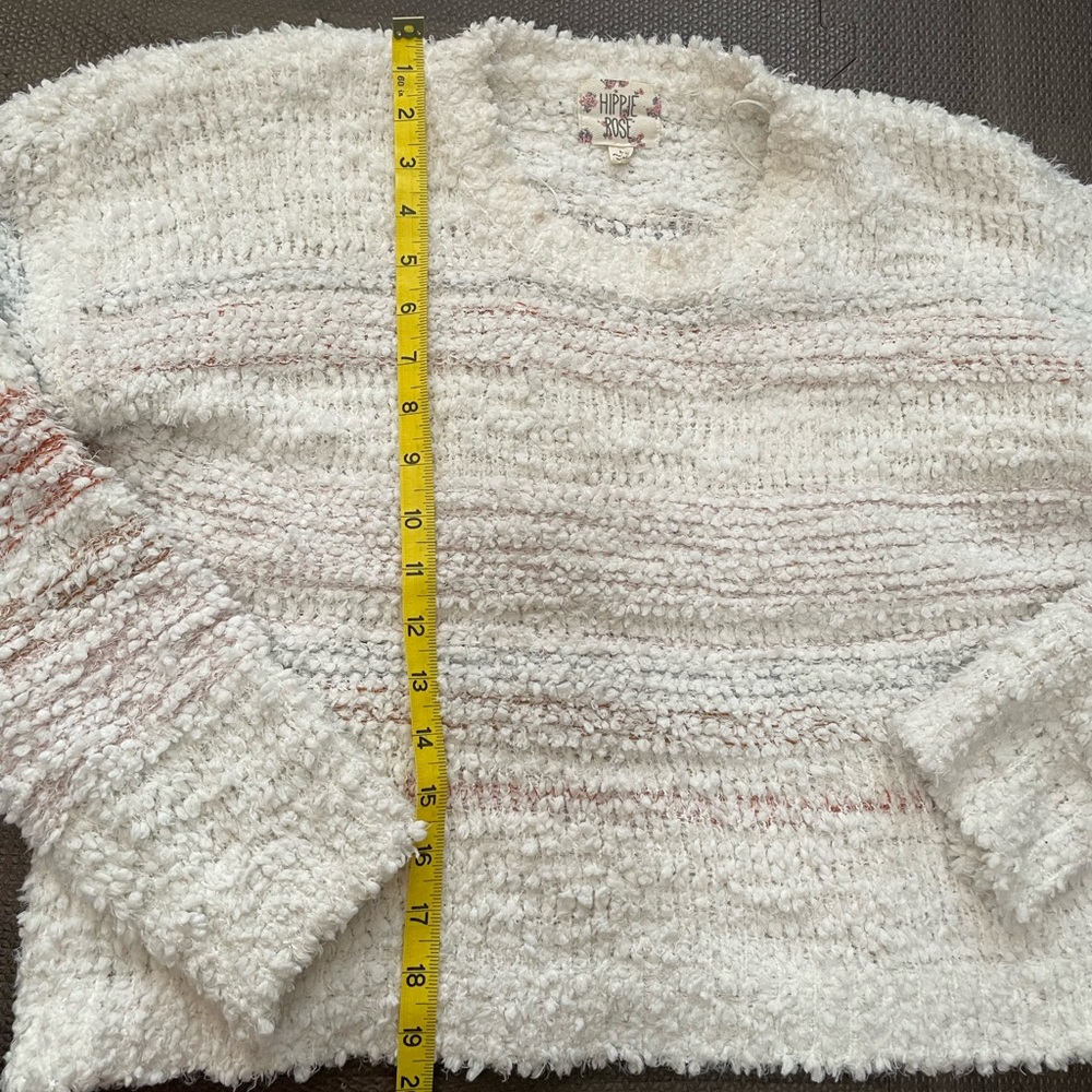 Hippie Rose Cropped Fluffy Sweater - Picture 9 of 9